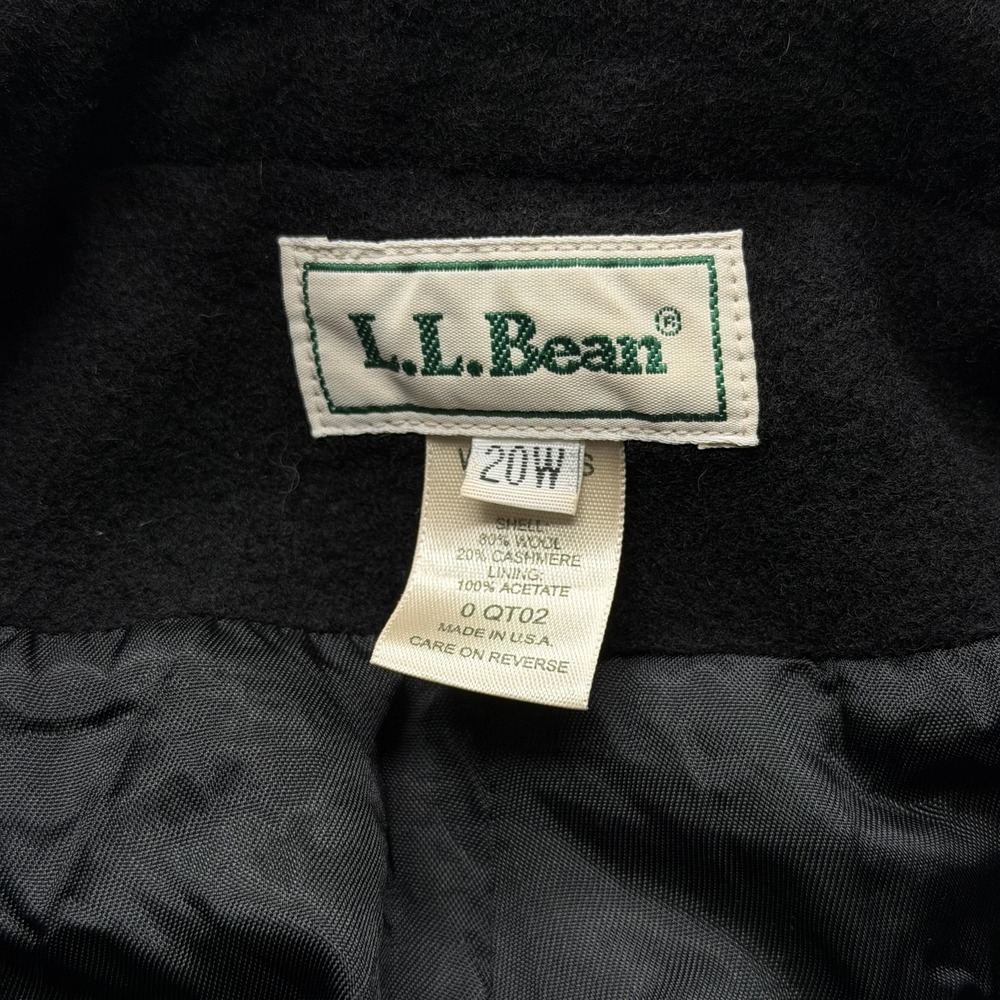 L.L. Bean Women's Black Cashmere Wool Blend Blazer Jacket - Picture 3 of 10